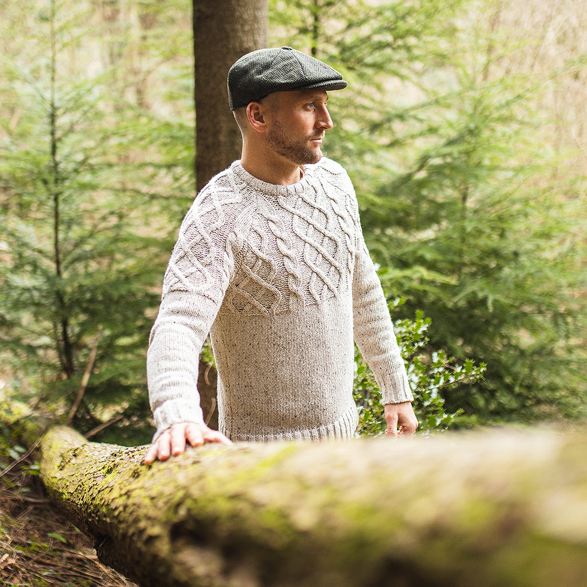 Forest Wool Blend Newsboy Cap - Image 4