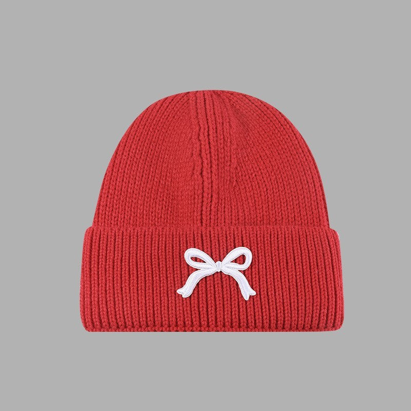 SOFT RIBBED KNIT BOW ACCENT BEANIES HAT - Image 4