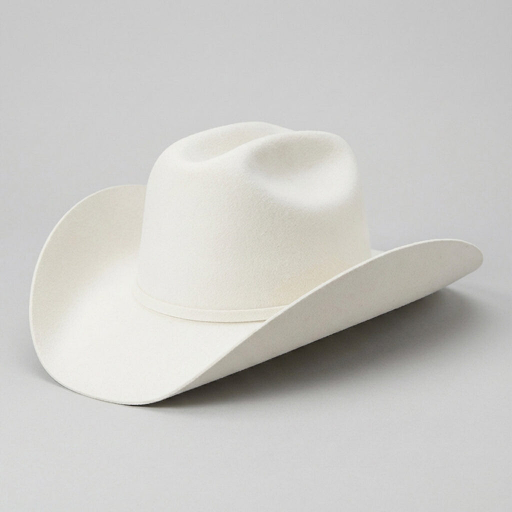 Cuernos Chuecos 6X Milano White Felt Tejana Hat